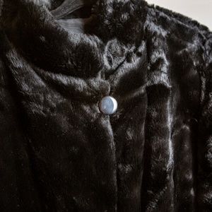 Black Faux Fur Coat